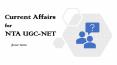 UGC NET June 2020 Current Affairs PowerPoint PPT Presentation