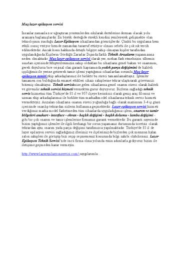 Muş lazer epilasyon servisi