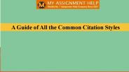 A Guide of All the Common Citation Styles