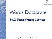 PhD Thesis Writing services