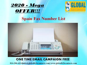 Spain Fax Number List