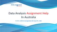 Data Analysis Assignment Help by Experts