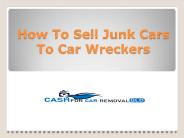 How to Sell Junk Cars to Car Wreckers
