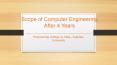 Scope of Computer Engineering after 4Years - Avantika University PowerPoint PPT Presentation