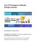Top 5 Prestigious Website Design Awards PowerPoint PPT Presentation