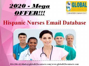 Hispanic Nurses Email List