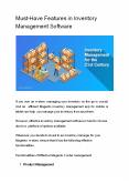 Must-Have Features In Inventory Management Software PowerPoint PPT Presentation