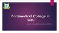 Paramedical College in Delhi || IPHI PowerPoint PPT Presentation