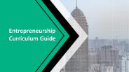 Entrepreneurship Curriculum Guide| Curriculum Framework for Entrepreneurship