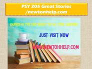 PSY 205 Great Stories /newtonhelp.com