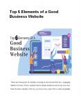 Top 6 Elements of a Good Business Website PowerPoint PPT Presentation