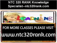 NTC 320 RANK Knowledge Specialist--ntc320rank.com