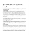 Few Things to do When Facing Water Damage PowerPoint PPT Presentation