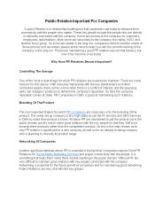 Public Relation Important For Companies