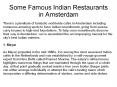 Some Famous Indian Restaurants in Amsterdam PowerPoint PPT Presentation