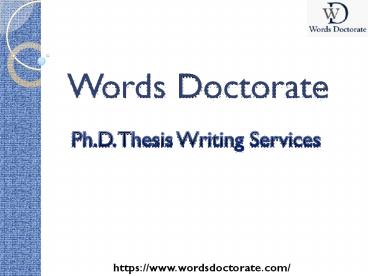 PhD Thesis Writing Services