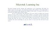 Microtek Learning: Online IT training & certification.