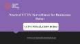 Needs of CCTV Surveillance for Businesses Dubai PowerPoint PPT Presentation