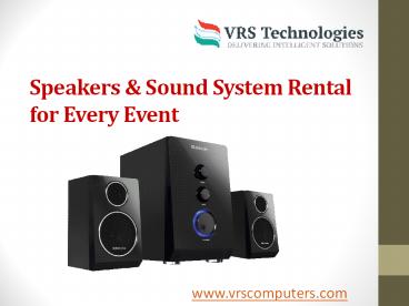 Sound System Rental Dubai | Sound and Light Rental