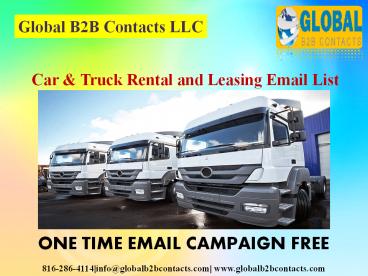 Car & Truck Rental and Leasing Email List