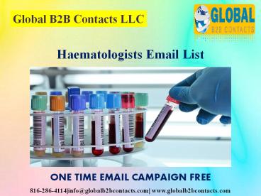 Haematologists Email List