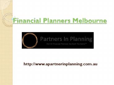 Financial Planner Melbourne