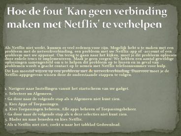 Netflix telefoonnummer Nederland betere online dienstverlener