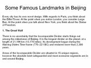 Some Famous Landmarks in Beijing