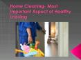 Home Cleaning- Most Important Aspect of Healthy Leaving PowerPoint PPT Presentation