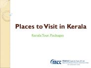 Places to Visit in Kerala