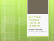 Malay Wedding Planner in Singapore