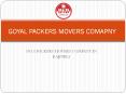 MOST EFFICIENT PACKERS MOVERS COMPANY IN RAJPURA PowerPoint PPT Presentation