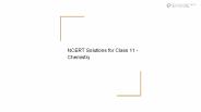 NCERT solutions for class 11 chemistry