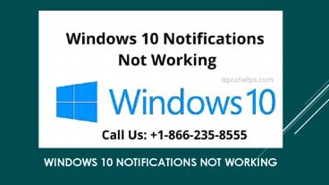 windows 10 notifications not working