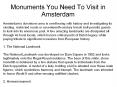 Monuments You Need To Visit in Amsterdam PowerPoint PPT Presentation