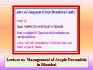 Lecture on Management of Atopic Dermatitis in Mumbai
