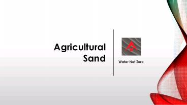 Agricultural Sand Solutions