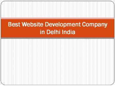 Best Website Development Company in Delhi India