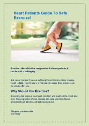 Heart Patients Guide To Safe Exercise!