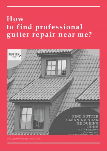 How to find professional gutter repair near me?