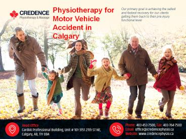 Physiotherapy for Motor Vehicle Accident