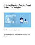 4 Design Mistakes That Are Found In Law Firm Websites PowerPoint PPT Presentation