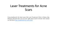 Laser Treatments for Acne Scars