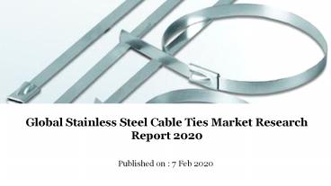 Global stainless steel cable ties market research report 2020