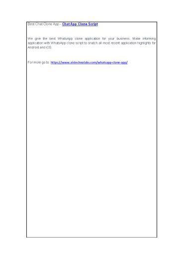 Best Chat Clone App - Chat App Clone Script