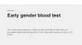 Early gender blood test PowerPoint PPT Presentation