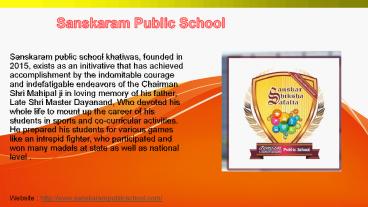 Sanskaram Public School