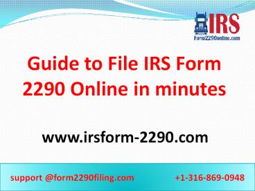 irs form 2290 online