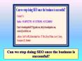 Can We Stop Doing SEO Once the Business is Successful PowerPoint PPT Presentation