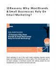 13 Reasons Why Most Brands & Small Businesses Rely On Email Marketing? PowerPoint PPT Presentation